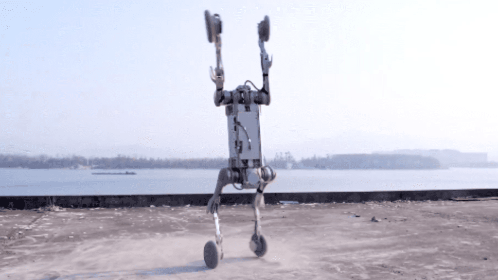 Agile Robot Dog Impresses With Skillful Nail Handstands